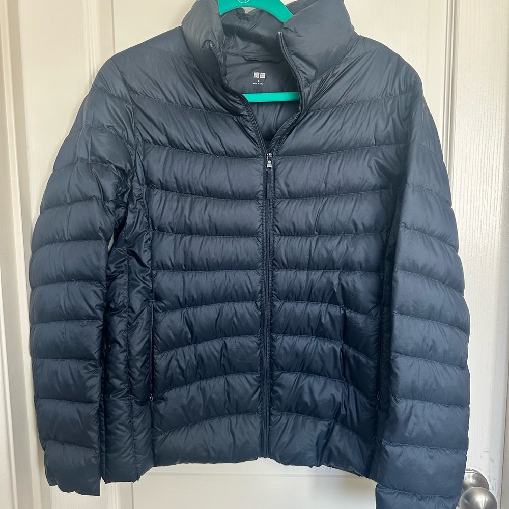Uniqlo Navy Blue Ultra Down Jacket Women Size Large